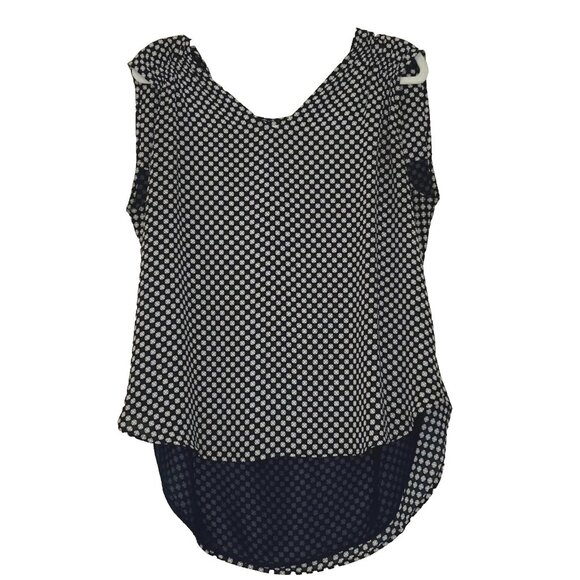 Loft Sleeveless Scoop Neck Top size Large Navy Blue - Picture 1 of 7